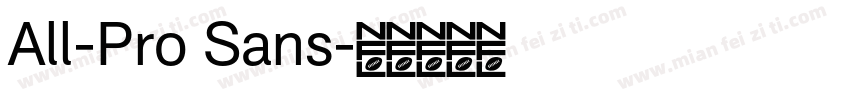 All-Pro Sans字体转换